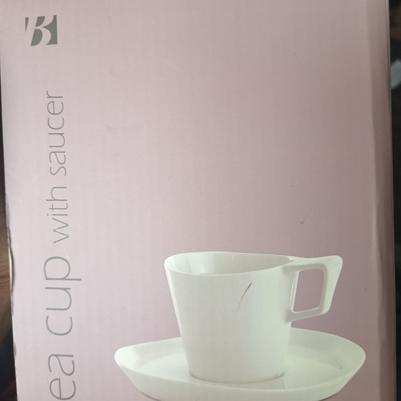 Set Of 2 Berghoff White Tea Coffee Cup and Saucer Set Set - Picture 6 of 6